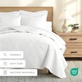 thumbnail image 5 of Lightweight Wrinkle Resistant Quilt Sets in White Damask for Full/Queen Size Bedding by Comfort Canopy, 5 of 10
