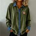 thumbnail image 2 of Hxshgdsn Winter Womens Fuzzy Fleece Cardigans Jacket Corduroy Sherpa Coats With Pocket Casual Warm Outwear Army Green 1 Xl, 2 of 6