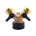 thumbnail image 5 of Double Washing Machine Faucet, Brass Garden Faucet Splitter, Y Connection, 3/4 Inch for Connecting 2 Appliances, Double Outlet Faucet, 5 of 5