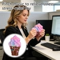 thumbnail image 4 of Squishy Ice Cream Cone Stress Relief Squeeze Toy, Gradient Swirl Dessert Sensory Fidget Toy with Star Sprinkles for Kids Adults, Soft Decompression Hand Toy for Home Office Party Favor Gift, 4 of 6