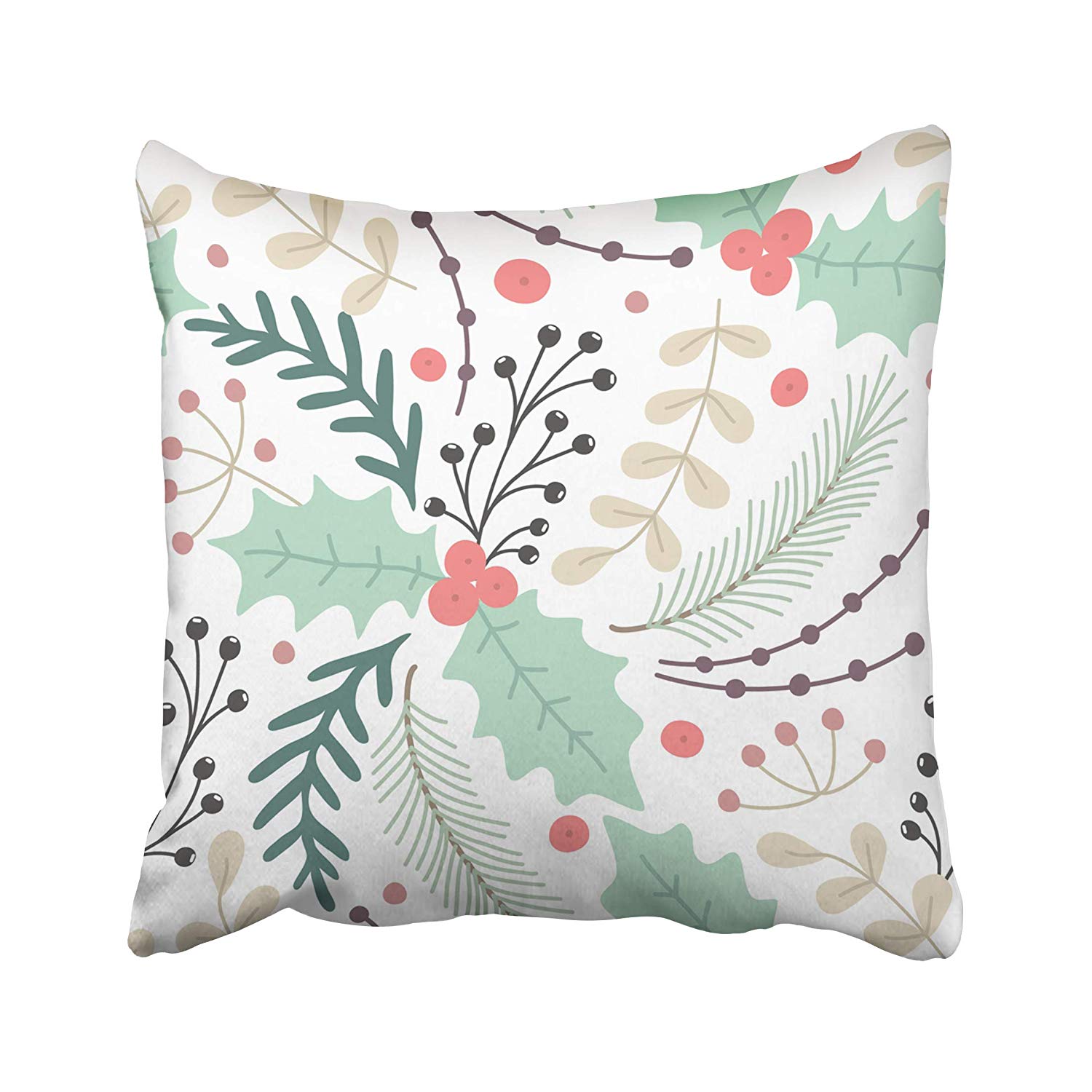 ARHOME Colorful Simple Floral Herbs Merry Christmas Winter Holiday