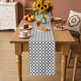 thumbnail image 2 of Black White Morocco Table Runner 72 Inches, Modern Abstract Classic Geometric Bed Runner Dresser Scarves Tabletop for Indoor Outdoor Parties/Ceremony/Banquet, 16" x 72", 2 of 9