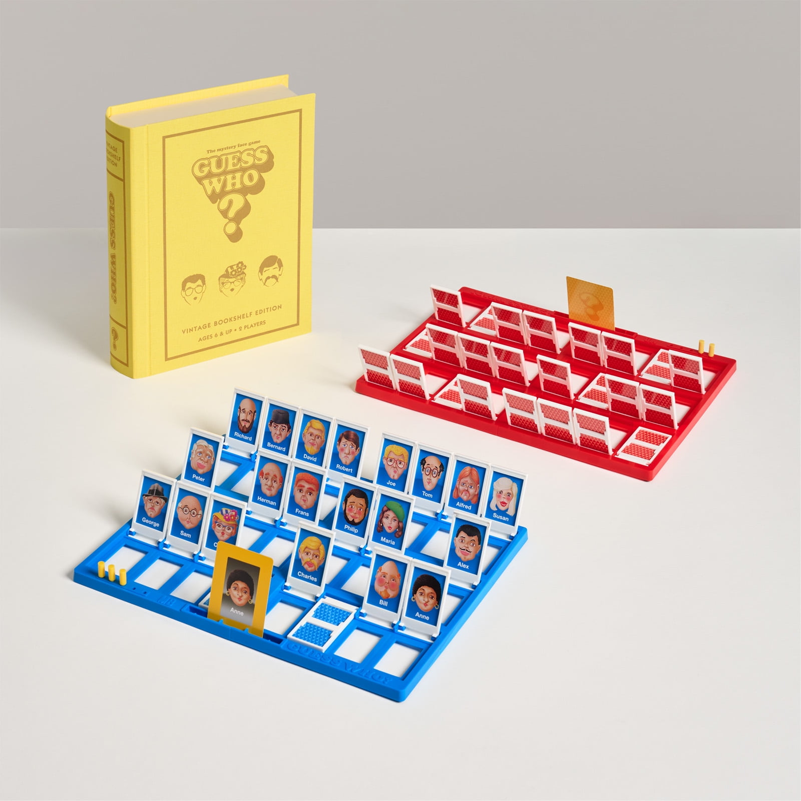WS Game Company RISK, Trouble, and Guess Who? Vintage Board Game Bookshelf Collection