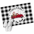 thumbnail image 6 of Christmas Bathroom Rug Washable 2x3 Entryway Rug Non Slip Black Plaid Xmas Truck Gnomes Snowflake Front Door Mat Low Pile Indoor Doormat Throw Floor Carpet for Kitchen Bedroom Entrance, 6 of 8