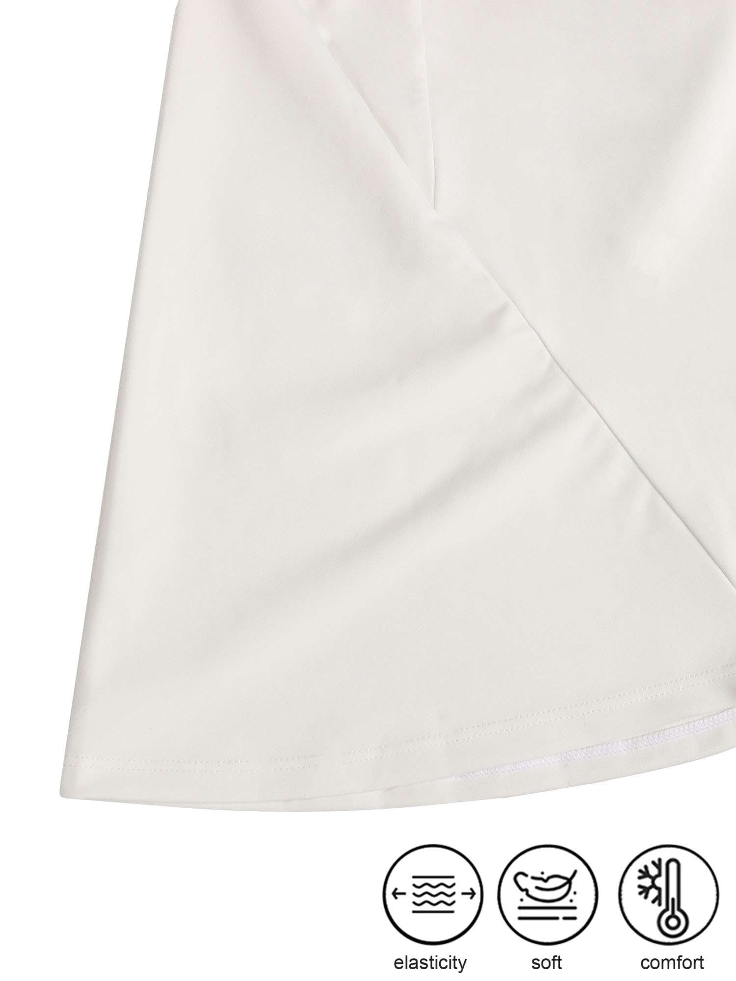 PULLIMORE Tennis Dress for Women, Sleeveless Tennis Golf Dresses, Zip Up Polo Active Exercise Athletic Dresses (White,2XL)