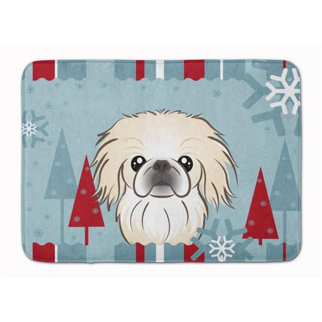 Carolines Treasures BB1717RUG Winter Holiday Pekingese Machine Washable Memory Foam Mat
