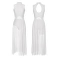 thumbnail image 2 of iiniim Women's Sleeveless Mock-Neck Cutout Back Lyrical Modern Dance Ballet Dress White XL, 2 of 7
