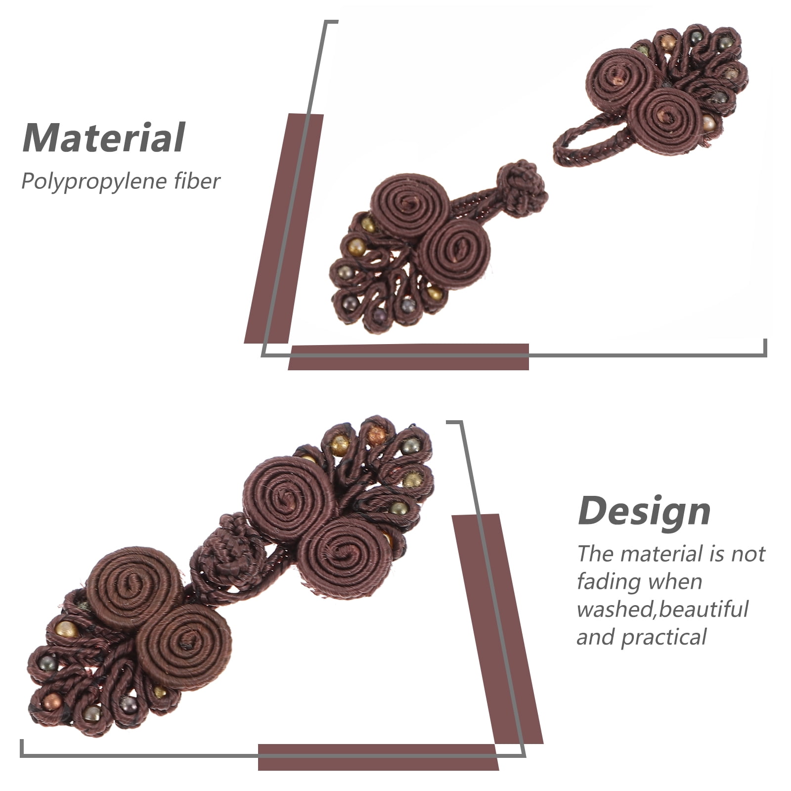 10Pcs Chinese Closure Buttons Knot Buttons Closure Sewing Buttons