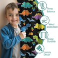 thumbnail image 3 of Dinosaur and Palms Black Pattern Insulated Teens Curtains Set Of 2, Bedroom Essentials, Toddler Room Decor 52x84in(132x213cm), 3 of 5