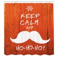 thumbnail image 2 of Ambesonne New Year Shower Curtain, Keep Calm Humor Words, 69"Wx75"L, Vermilion White, 2 of 4