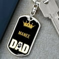 thumbnail image 6 of Manee Cat Dad King Keychain Stainless Steel or 18k Gold, 6 of 10