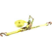Erickson 01326 Yellow 1" x 25' Medium Duty Ratcheting Tie-Down Strap, 3000 lb Load Capacity
