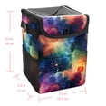Galactic Planet Foldable Car Trash Can with Lid, Leak-Proof, and ...