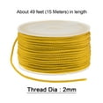 thumbnail image 2 of Nylon Beading Thread Cord 2mm Extra Strong Braided Nylon String for Necklace Crafting 15M/49 Feet, Goldenrod, 2 of 5