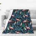 thumbnail image 1 of Fotbe Flamingos And Birds Manta de Franela Acolchonada con Estampado, Súper Suave y Esponjosa, Extra Grande para Sofá, Cama, Uso Todo el Año-40"x30", 1 of 7