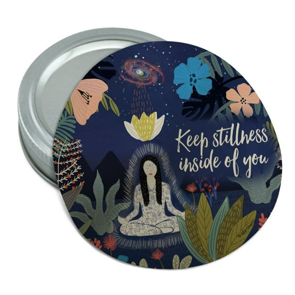 Keep Stillness Inside of You Meditation Yoga Round Rubber Non-Slip Jar Gripper Lid Opener