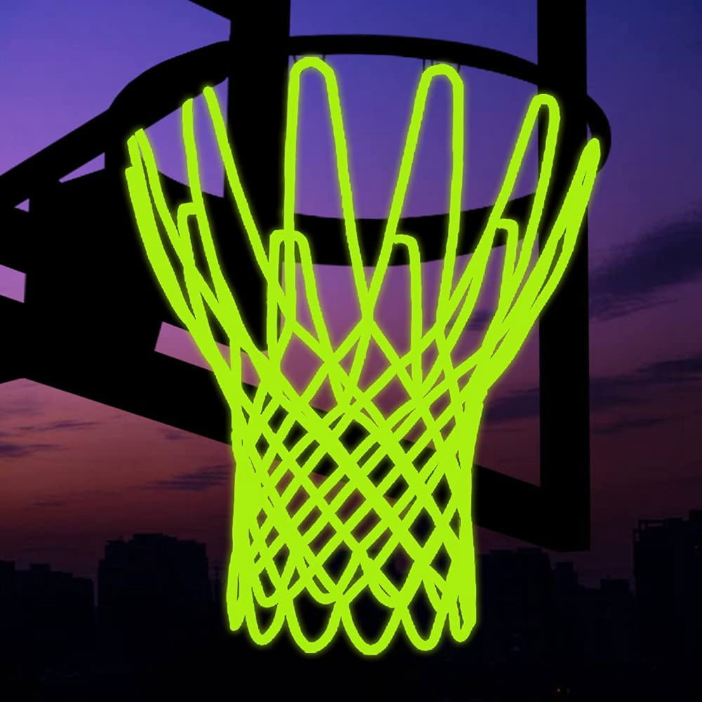 Glow In The Dark Basketball Hoop Net Luminous Shoot Training Sports Kid  fT 