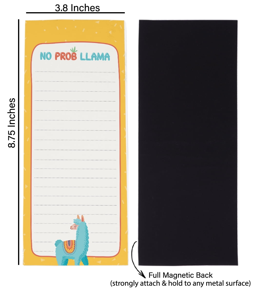 Inkdotpot Pack of 3 Magnetic Fridge To-Do List Notepads- Magnetic Memo Pads For Refrigerator-(50 Sheets Each)-1W