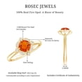 thumbnail image 5 of Rosec Jewels Fire Opal Vintage Inspired Ring with Diamond Accent (AAA Quality), 18K Yellow Gold, US 6.50, 5 of 9