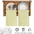 thumbnail image 5 of Yellow Striped Kitchen Towels Set of 4, Modern Simple Farmhouse Beige Vintage Absorbent Dish Towels for Kitchen, Microfiber Hand Towel, Quick Drying Tea Towel for Cleaning Decorative Dishcloths, 5 of 7