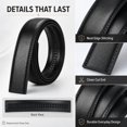 thumbnail image 5 of Men's Ratchet Belt Replacement Strap Only, PU Leather Strap for Automatic Buckle, Cut to Fit 31"-61" Waist, Black Brown - TRISJEM, 5 of 8