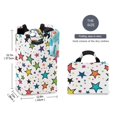 thumbnail image 2 of Yayeee Freestanding Laundry Hamper with Handle Collapsible Large Storage Basket for Clothes, Green Stars, 2 of 7