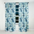thumbnail image 3 of Designart "Serene Blue Seashore Harmony IV" Floral Blackout Single Curtain Panel, 3 of 4