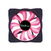Apevia COSMOS SERIES CO512L-PK - Case fan - pink LED w/ anti-vibration rubber pads - 120 mm - black (pack of 5)