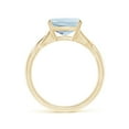thumbnail image 2 of ANGARA Natural Claw-Set Cushion 2.7 ct Aquamarine Solitaire Engagement Ring in 14K Yellow Gold for Women (Size-9mm) | March Birthstone, Anniversary, Jewelry Gift for Women | Natural Aquamarine Ring, 2 of 9