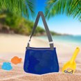 thumbnail image 4 of Bolsa De Juguetes Bolsa de playa de malla, estilo lindo, bolsa de mano, bolsa de recolección para exteriores (gris azul oscuro), 4 of 5