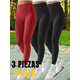 thumbnail image 5 of Set 3 Mallones Mujer Leggings Stretch Leggins Mayon Mallas, 5 of 9