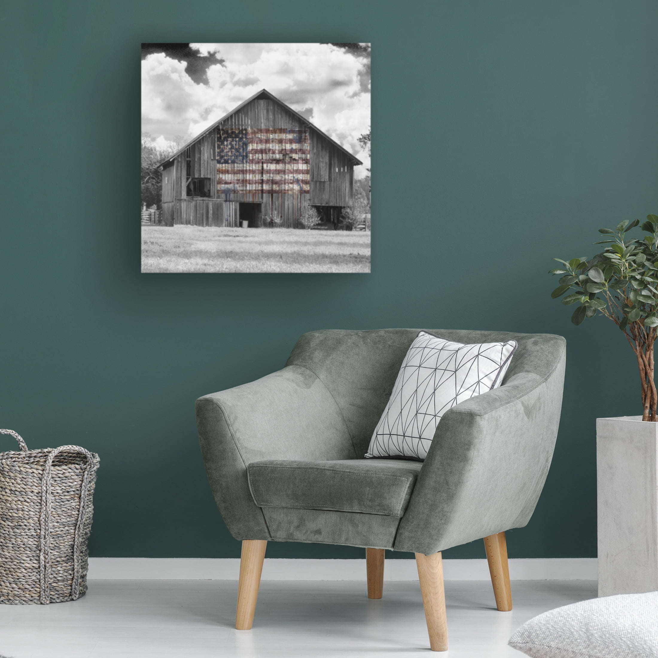Canvas Wall Art - Decent Exposures 'USA' Wall Art for Living Room, Bedroom, or Office Décor by Trademark Fine Art - 24 x 24 Inches