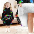 thumbnail image 6 of Game Controller Black Pattern Lamb Fleece Blanket Hoodies for Teens ,Teens Oversize Sherpa Wearable Hooded Blanket Sweatshirt with Super Pockets, 6 of 6