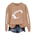 thumbnail image 3 of Game Day Football Sweatshirts for Women - Long Sleeve Football Shirts, Cute Cheer Mom Shirt, Crewneck Pullover Tops, 3 of 5
