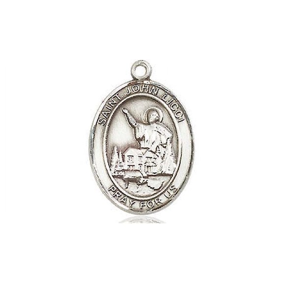 Extel Medium Oval Pewter St. John Licci Medal, Made in USA