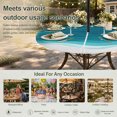 thumbnail image 6 of Round Outdoor Tablecloth with Umbrella Hole and Zipper, Ombre Teal Waves Tablecloth with Elastic Waterproof, Abstract Art Gradient Modern Patio Table Covers for 31" - 35" Picnic Pool Tables, 6 of 9