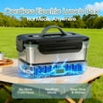 thumbnail image 2 of Cordless Electric Lunch Box for Adults–1.8L Heated Lunch Box Food Warmer, Rechargeable Heating Lunchbox for Office & Outdoor, 70W Lonchera Eléctrica Portátil for Christmas White Elephant Gifts, 2 of 9