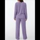 thumbnail image 5 of Conjuntos de Dos Piezas para Mujer, Suéter de Cuello Henley de Otoño, Chándal A Juego, Pijamas Cómodos con Bolsillos Púrpura XL, 5 of 7