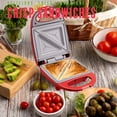 thumbnail image 3 of PREMIUS Ceramic Non-Stick Mini Snack Sandwich Maker, Red, 5x4.4 Inch Mold, 3 of 6