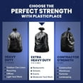 thumbnail image 4 of 55 Gallon Black Trash Bags - Heavy Duty Garbage Can Liners for  & Toter Carts, 40x50 Inch, 100 Count, 4 of 6