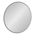 thumbnail image 1 of Kate and Laurel Caskill Framed Wall Mirror, 30 Inch Diameter, Charcoal Gray, Modern Circular Mirror for Wall Decor, 1 of 6