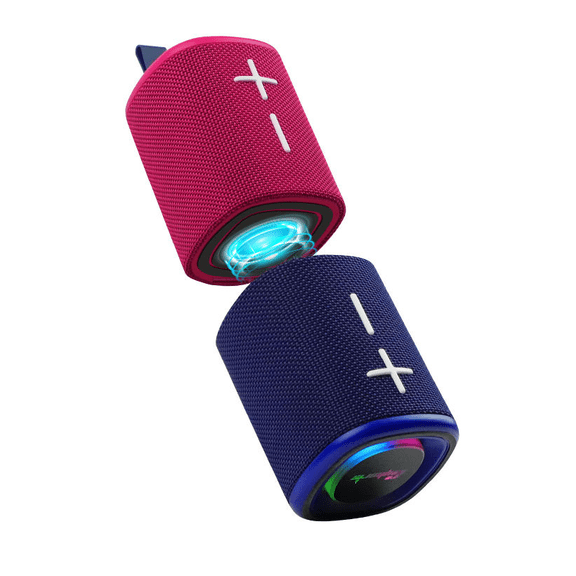 (Huayusheng)-- 2 In 1 Magnetic Split Bluetooth Speaker, Color Blocking Waterproof Dual Splittable Portable Wireless Speaker 20W Loud Stereo Sound, Bluetooth V5.3, 24H Playtime, True Wireless Stereo[]