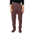 thumbnail image 2 of Pajama Pants for Boys Girls with Pockets Children Footed Sweatpants Soft Warm Drawstring Jogger Bottoms Sleepwear Wine 12-13 Years, 2 of 9
