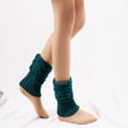 thumbnail image 2 of Resicozy Boot Socks for Women Winter Warm Cable Knit Boot Cuffs Solid Short Leg Warmers Boot Gifts Sky Blue, 2 of 5