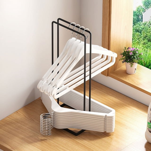 Japanese Minimalist Detachable Metal Clothes Hanger Organizer - 40cm Height Iron Wire Storage Rack, No Installation Required, Sturdy Metal Construction for Home Bedroom/Desk, Customizable Orders