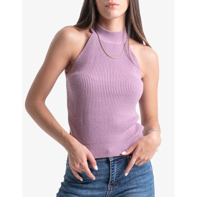 Blusa básica cuello halter Balam, 0088 (Lila) lila G Roman Fashion BL-BAL-0088-LILA
