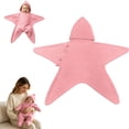 thumbnail image 2 of Dakiuu Soft Star Crochet Newborn Swaddle Knitted Baby Wrap with Button Gift for Infant 0‑6 Months 65cm/25.6", 2 of 6