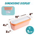 thumbnail image 3 of WALL QMER Purple Polypropylene Stackable Ice Cream Food Storage Container (2 Count), 3 of 9