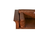 thumbnail image 3 of Crafters and Weavers Arts and Crafts Leather Sofa in Brown/Chestnut, 3 of 13