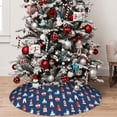 thumbnail image 4 of KLL 30" Christmas Tree Skirt Cartoon Lighthouse Xmas Tree Skirts Mat for New Year Xmas Holiday Party Indoor Outdoor Home Decoration, 4 of 5